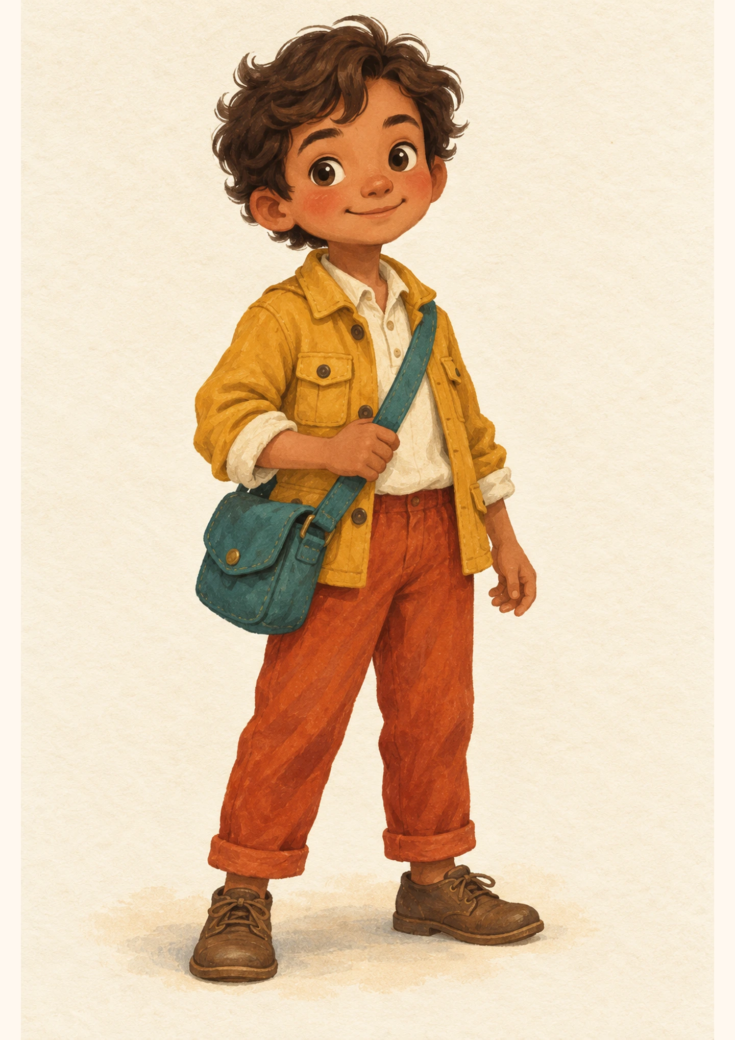 Fictional sample explorer with an unobstructed face and consistent outfit; an illustration, not a customer photo.